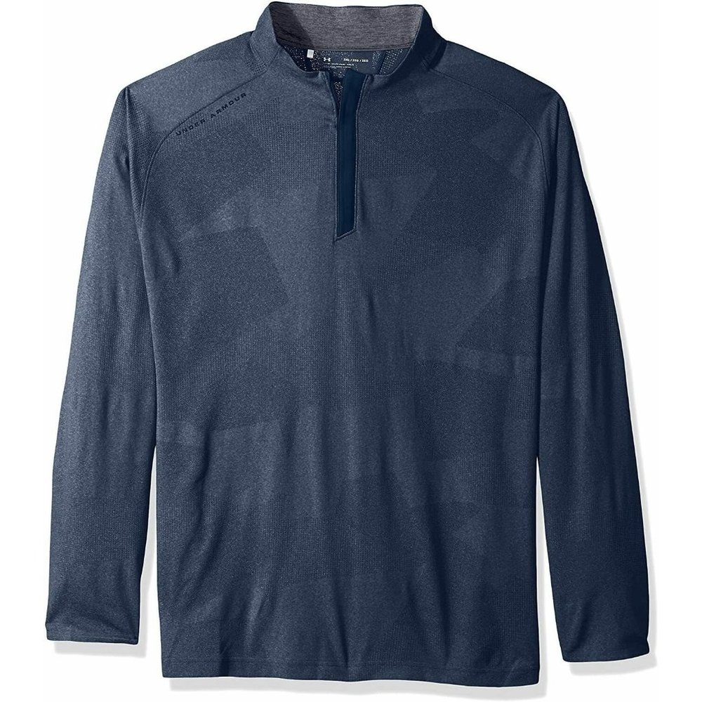Under Armour Men’s Threadborne ¼ Zip Long Sleeve Shirt (Academy/Gray, XXL) NEW - Picture 1 of 3